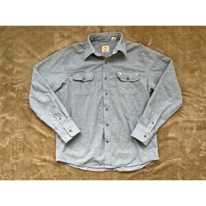Timberland Men’s Gray Flannel Chamois‎ Long Sleeve Shirt Size Large